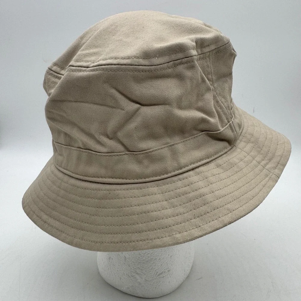 Dutch‎ Bros Coffee Radiate Kindness Bucket Hat Tan Pink Blue Cotton OS
